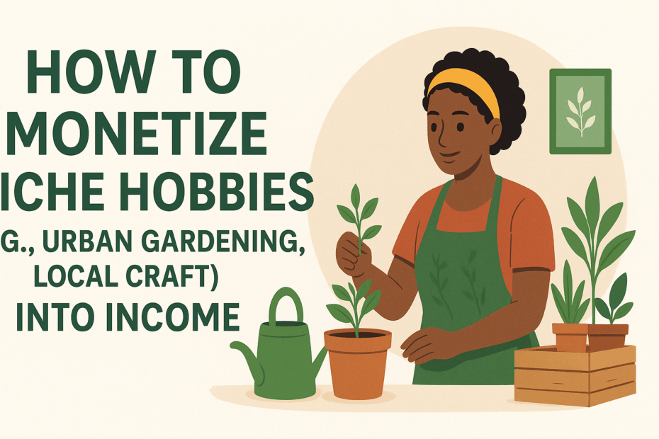 How to monetize niche hobbies (e.g., urban gardening, local craft) into income