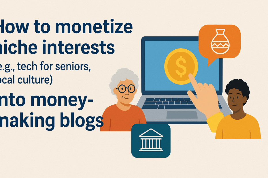 How to monetize niche interests (e.g., tech for seniors, local culture) into money-making blogs